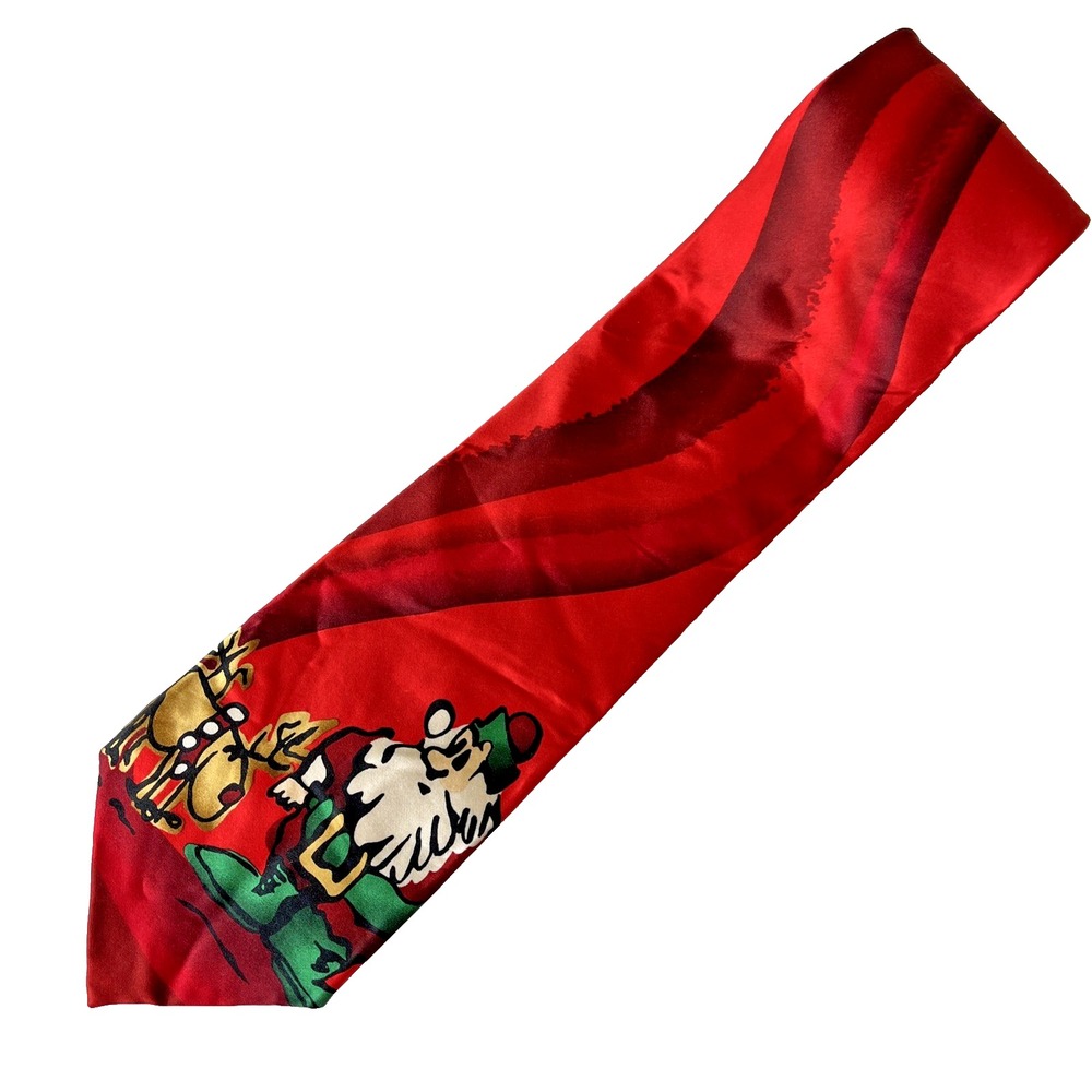Garcia Collection‎ Forty-Three Merry Christmas Santa Tie Silk Teacher Party